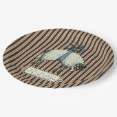  Bow Sheep™ Collectie - Birth Info / 9 inch Papieren Bordje (Gekanteld)