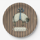  Bow Sheep™ Collectie - Birth Info / 9 inch Papieren Bordje (Voorkant)