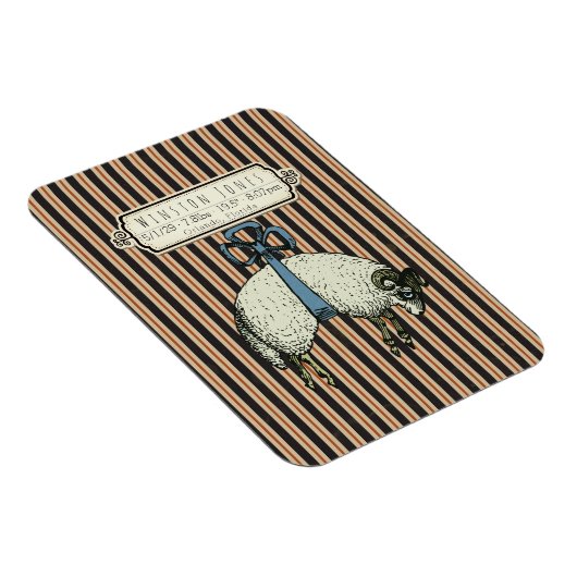  Bow Sheep™ Collectie - Birth Info / Magneet (Rechterzijde)