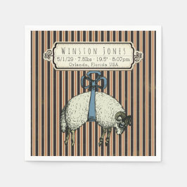  Bow Sheep™ Collectie - Birth Info / Servet