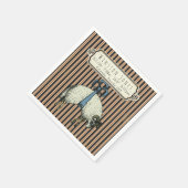  Bow Sheep™ Collectie - Birth Info / Servet (Hoek)