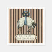  Bow Sheep™ Collectie - Birth Info / Servet (Voorkant)