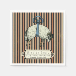  Bow Sheep™ Collectie - Birth Info / Servet