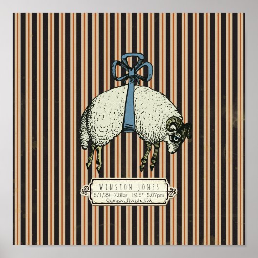  Bow Sheep™ Collectie - (Canvas optie) Poster (Voorkant)