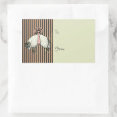 BOW Sheep DESIGNER OPTIES~ Square Stickers (Tas)