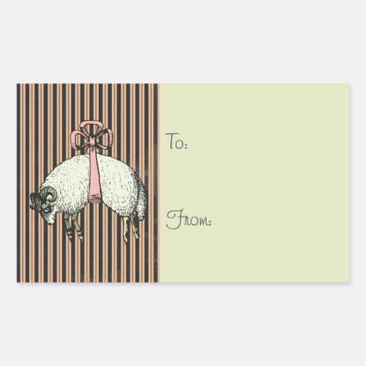 BOW Sheep DESIGNER OPTIES~ Square Stickers (Voorkant)