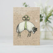 Bow Sheep ~ Uitnodigingen (Staand voorkant)