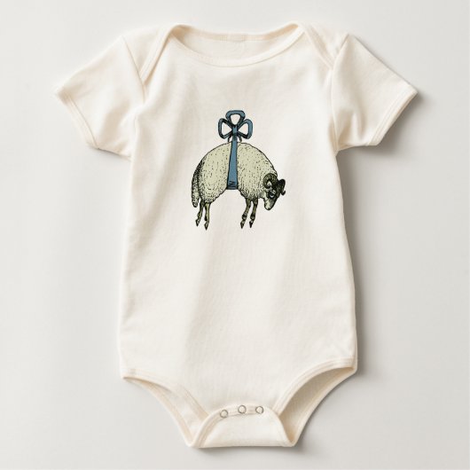  Bow Sheep™ - Unisex ORGANIC Baby Creeper (Voorkant)