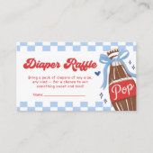 Bow She's Ready to Pop Baby Shower Diaper Raffle Informatiekaartje (Voorkant)