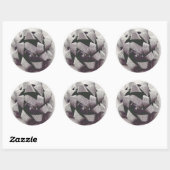 Bow Silver cadeau-boog Ronde Sticker (Vel)