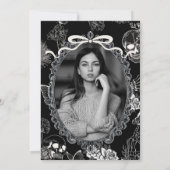 Bow Skull RIP 20s 30th Birthday Party Youth Photo Kaart (Achterkant)