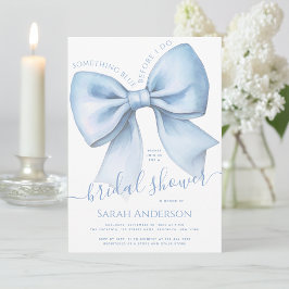 Bow Something Blue Before I Do Chic Bridal Shower Kaart