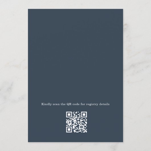 Bow Something Blue Before I Do QR Code Bruids- Kaart (Achterkant)