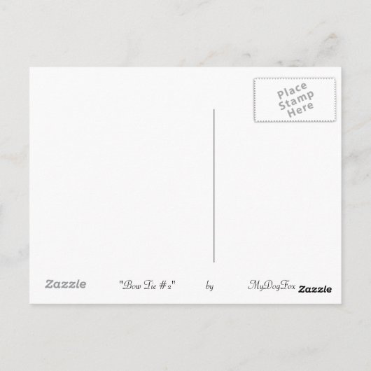 Bow Stropdas #2 Briefkaart (Achterkant)