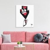 Bow Stropdas Affair Canvas Afdruk (Insitu (Woonkamer))