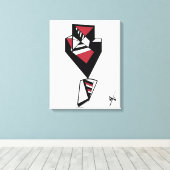 Bow Stropdas Affair Canvas Afdruk (Insitu (Houten vloer))