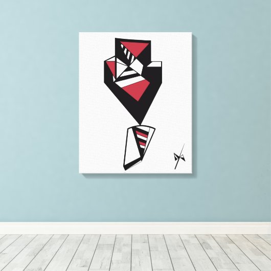 Bow Stropdas Affair Canvas Afdruk (Insitu (Houten vloer))