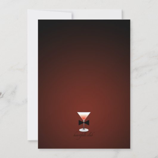 Bow Stropdas Affair Uitnodiging (Achterkant)