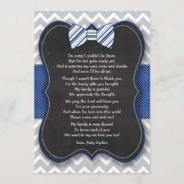 Bow Stropdas Baby shower bedankt je notities met g