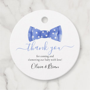 Bow Stropdas Baby shower Dank u Favor Tag Bedankjes Labels