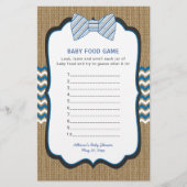 Bow Stropdas Baby shower Game die moeder kent, bab Flyer (Voorkant)