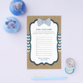 Bow Stropdas Baby shower Game die moeder kent, bab Flyer (Enkel)