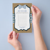 Bow Stropdas Baby shower Game die moeder kent, bab Flyer (Hand)