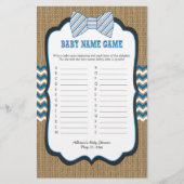 Bow Stropdas Baby shower Games phone/baby name (Voorkant)