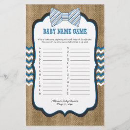 Bow Stropdas Baby shower Games phone/baby name