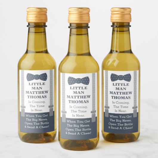 Bow Stropdas Baby shower Mini Wijnflesetiketten Wijn Etiket (Flessen)