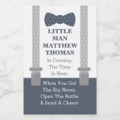 Bow Stropdas Baby shower Mini Wijnflesetiketten Wijn Etiket (Enkel label)