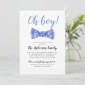 Bow Stropdas Baby shower per post lange afstand Kaart (Staand voorkant)