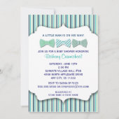 Bow Stropdas Baby shower Uitnodiging/marineschildp Kaart (Voorkant)
