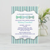 Bow Stropdas Baby shower Uitnodiging/marineschildp Kaart (Staand voorkant)