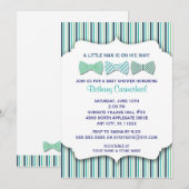 Bow Stropdas Baby shower Uitnodiging/marineschildp Kaart (Voorkant / Achterkant)