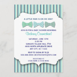 Bow Stropdas Baby shower Uitnodiging/marineschildp Kaart