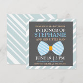 Bow stropdas babyjongendounodigt kaart (Voorkant / Achterkant)