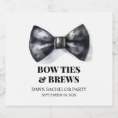 Bow Stropdas Bachelor Party Groomsman Bier Etiket (Enkel label)