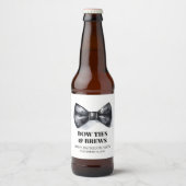 Bow Stropdas Bachelor Party Groomsman Bier Etiket (Voorkant)