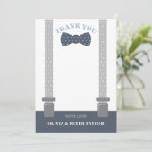 Bow Stropdas bedankpas Kaart (Staand voorkant)