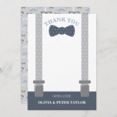 Bow Stropdas bedankpas Kaart (Voorkant / Achterkant)