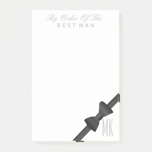 Bow Stropdas Best Man Groomsmen Weddenschap Post-it® Notes (Voorkant)