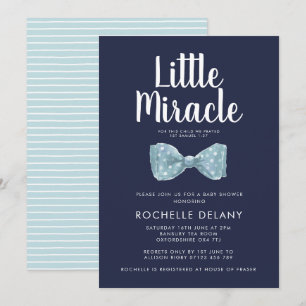 Bow stropdas Blue Little Mirakel Baby shower Kaart