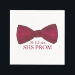 Bow Stropdas Bowtie Formal Prom Wedding Custom Nap Servetten<br><div class="desc">Voorziet een originele markeringsillustratie van een stropdas van de Bourgognige boog. Ideaal voor bruiloften, verlovingen, proms, verjaardagen en andere feestelijkheden. Eenvoudig personaliseer met uw gebeurtenisinformatie. De ontwerper is beschikbaar aan creëer en uploadt douaneontwerpen om de kleuren en de thema's van uw bruiloft aan te passen of gebeurtenis-klik "deze Ontwerper"vragen om...</div>