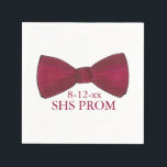 Bow Stropdas Bowtie Formal Prom Wedding Custom Nap Servetten<br><div class="desc">Voorziet een originele markeringsillustratie van een stropdas van de Bourgognige boog. Ideaal voor bruiloften, verlovingen, proms, verjaardagen en andere feestelijkheden. Eenvoudig personaliseer met uw gebeurtenisinformatie. De ontwerper is beschikbaar aan creëer en uploadt douaneontwerpen om de kleuren en de thema's van uw bruiloft aan te passen of gebeurtenis-klik "deze Ontwerper"vragen om...</div>