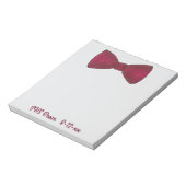 Bow Stropdas Bowtie Prom Wedding Favor Custom Noti Notitieblok (Linkerzijde)