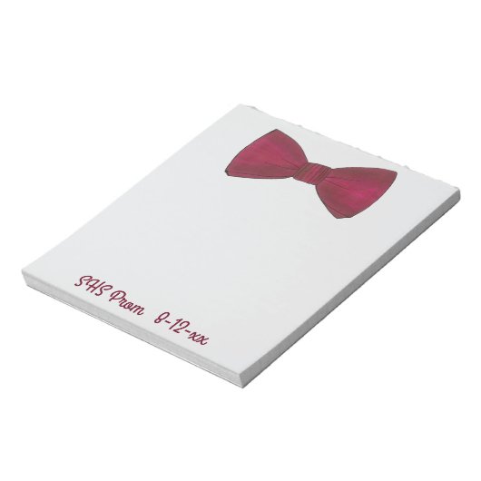 Bow Stropdas Bowtie Prom Wedding Favor Custom Noti Notitieblok (Linkerzijde)