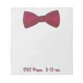 Bow Stropdas Bowtie Prom Wedding Favor Custom Noti Notitieblok (Voorkant)