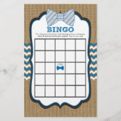 Bow Stropdas Boy Baby shower Spellen paars/bingo (Achterkant)