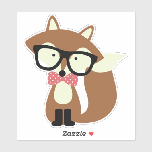 Bow Stropdas Brown Fox Sticker (Vel)